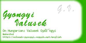 gyongyi valusek business card
